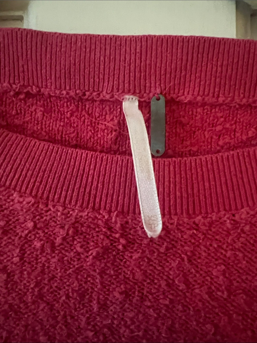Free People Bubble Sleeve Pink Nubby Pullover Sweater - Picture 2 of 3